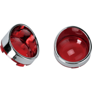 DRAG SPECIALTIES Visor-Style Bezel and Lens for Deuce-Style Turn Signals - Red 2020-0398